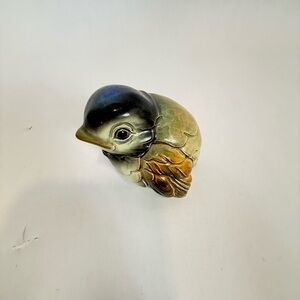 Goebel Multicolor Ceramic Bird Figurine in Blue, Green and Brown Vintage